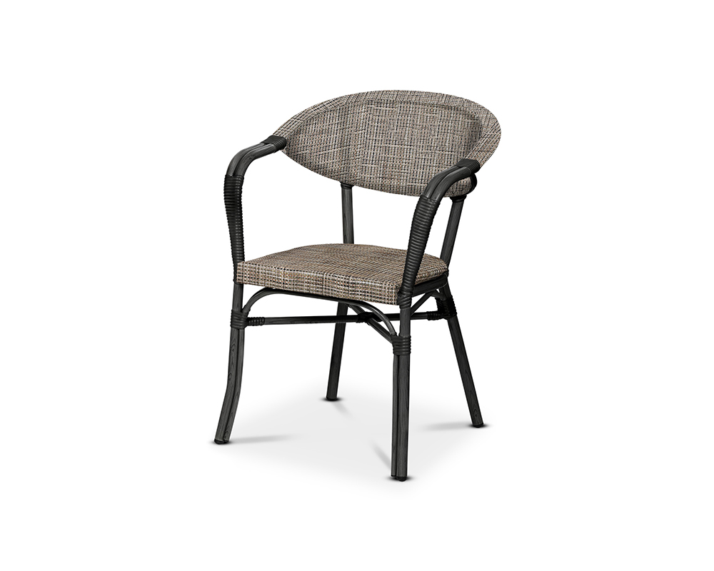 MONACO karmstol, khaki melange textyle