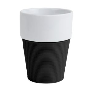 Mugg 20 cl, stengods med svart silikon