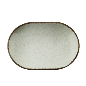 PearlColorx Grön oval tallrik 32 cm