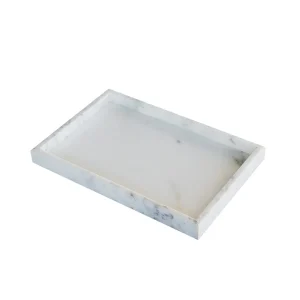 Marbi | Bricka i Vit Marmor L 30 cm x B 20 cm